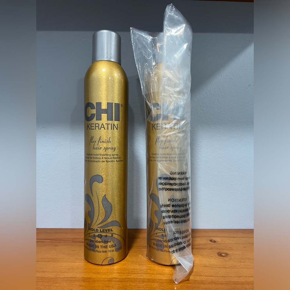 CHI NEW Keratin Flex Finish Hair Spray 10oz Pack Of 2, Hold Level 3 BRAND NEW